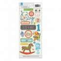 Stickers vintage baby boy - planche de Stickers sur fond transparent