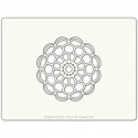 Pochoir pour pâtisseries et chocolats - motif Mandala fleur