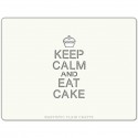 Pochoir pour pâtisseries et chocolats - motif Keep calm and eat cake